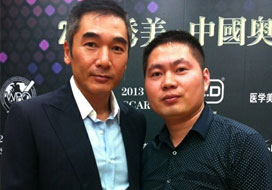 广州卧龙与明星合影